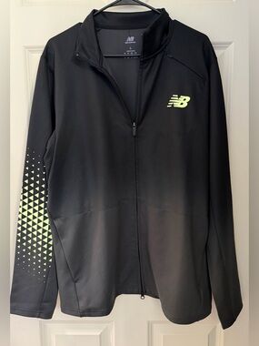 NWT New Balance Men’s Full Zip Ombré and Reflective Print Run Jacket, L